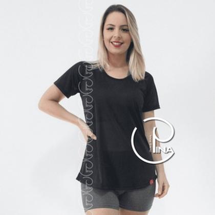 Imagem de Camiseta Veste Legging Tapa Bumbum Poliamida Microfibra PINA Camiseta Esporte Academia Ginástica