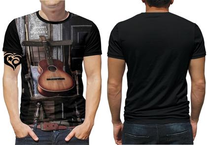Imagem de Camiseta Violão PLUS SIZE Masculina Guitarra Musica est3