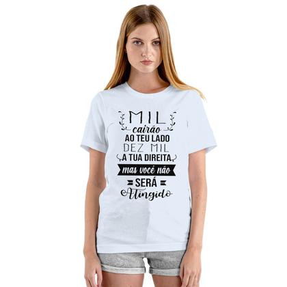 Imagem de Camiseta Você Não Será Atingido Camisa Personalizada Blusa Adulto Algodão com Poliéster