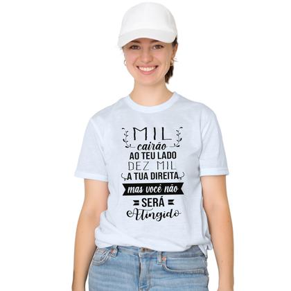 Imagem de Camiseta Você Não Será Atingido Camisa Personalizada Blusa Adulto Algodão com Poliéster