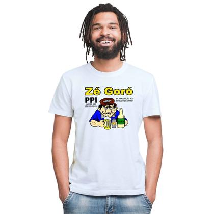 Imagem de Camiseta Zé Goró Bebum Bêbado Camisa Personalizada Blusa Adulto Algodão com Poliéster