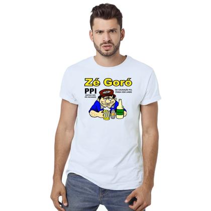 Imagem de Camiseta Zé Goró Bebum Bêbado Camisa Personalizada Blusa Adulto Algodão com Poliéster