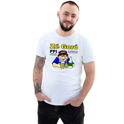 Imagem de Camiseta Zé Goró Bebum Bêbado Camisa Personalizada Blusa Adulto Algodão com Poliéster