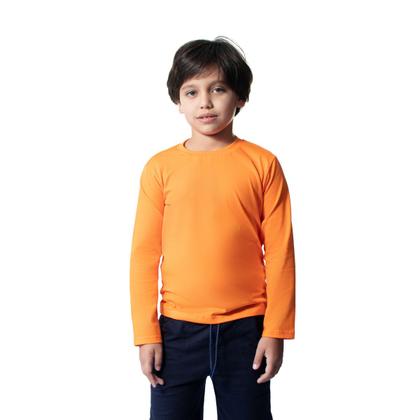 Imagem de Camisetas Manga Longa Infantil 100%Algodão Kit c/4