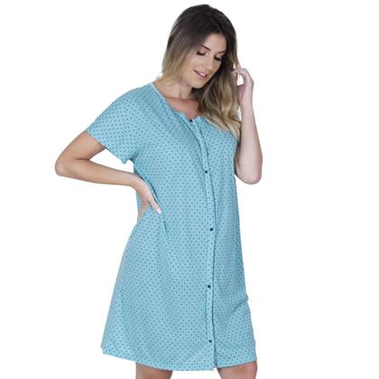 Imagem de Camisola Aberta Botões Pós Cirurgia Amamentação Pós Parto