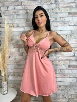 Imagem de Camisola Amamentação com Detalhe em Renda Pós-parto Conforto.