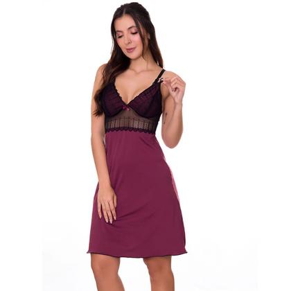 Imagem de Camisola Amamentação com Robe Maternidade Grávida Gestante Estilo Sedutor - DR202-301