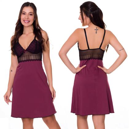 Imagem de Camisola Amamentação com Robe Maternidade Grávida Gestante Estilo Sedutor - DR202-301