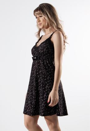 Imagem de Camisola Amamentação Vekyo Estampada Sem Bojo Gestante Pós Cirúrgica Com Renda