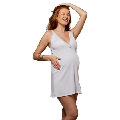 Imagem de Camisola Amamentação WLS Modas Lisa Feminina Sem Bojo Básica