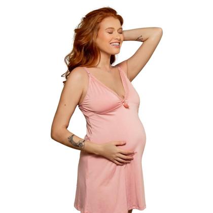 Imagem de Camisola Amamentação WLS Modas Lisa Feminina Sem Bojo Básica