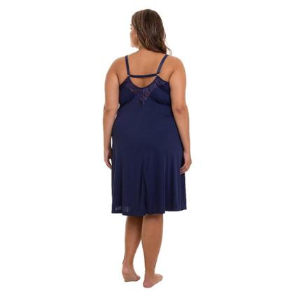 Imagem de Camisola Curta Com Renda Marinho Liganete Sepie 2352 Plus Size