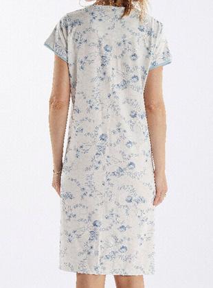 Imagem de Camisola Curta Pzama 050279 Feminina Peitilho Com Botões Algodão T. G/EG