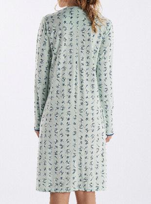 Imagem de Camisola Curta Pzama 050280 Feminina Peitilho Com Botões Algodão T. M/EG