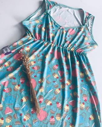 Imagem de Camisola de Amamentação Com Botões e Elástico Estampada