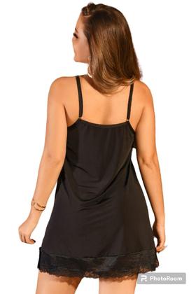 Imagem de Camisola em Liganete com Rendinha no Colo e na Barra - Bernadette Modas