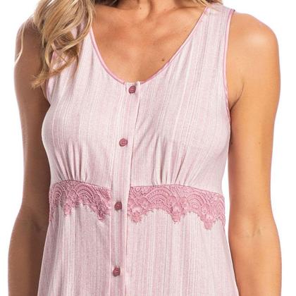 Imagem de Camisola Feminina Daniela Tombini Regata Rosa - 3576E