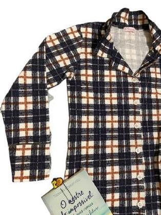 Imagem de Camisola Feminina Inverno Xadrez com Botão