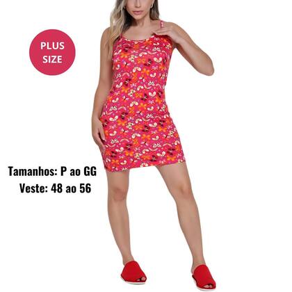 Imagem de Camisola Feminina Plus Size Suede Confortavel P/ Dormir 3823