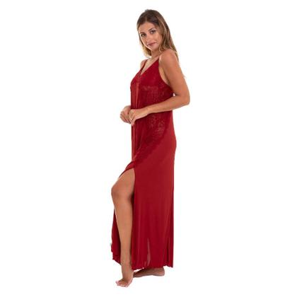 Imagem de Camisola Longa Com Renda Liganete Sepie 2095 Rubi