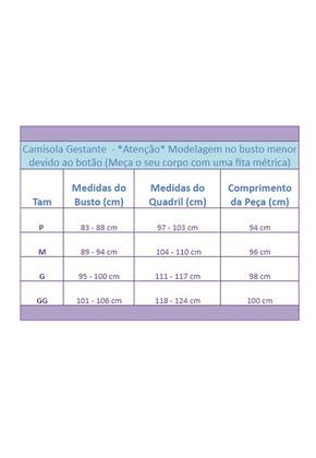 Imagem de Camisola Manga Curta Gestante e Maternidade Céu Azul