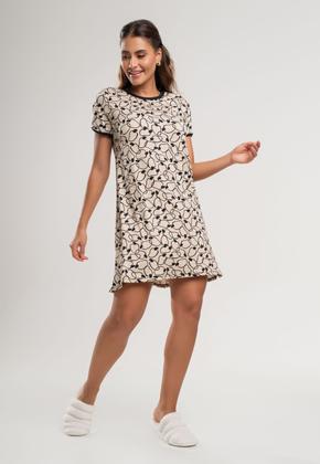 Imagem de Camisola Manga Curta Malha Marfim Salvatore Fashion