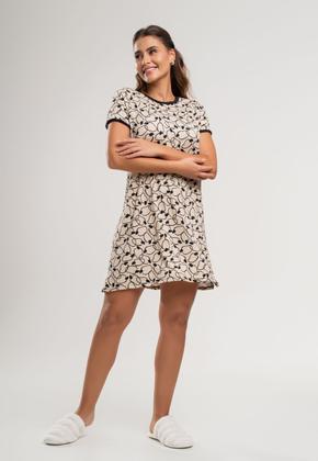 Imagem de Camisola Manga Curta Malha Marfim Salvatore Fashion