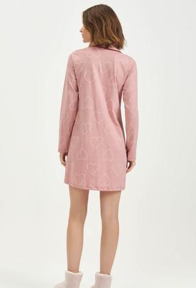 Imagem de Camisola Manga Longa com Botões Algodão Cor com Amor