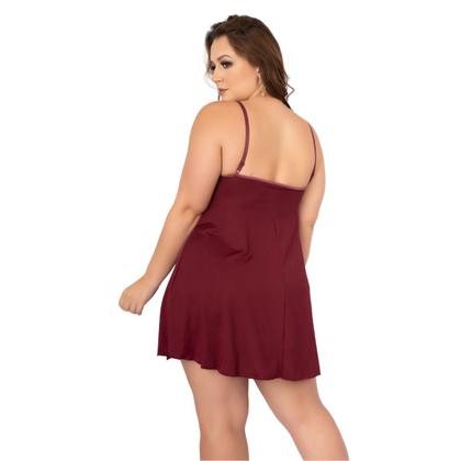 Imagem de Camisola Plus Size Curta Romantic Renda Sem Bojo