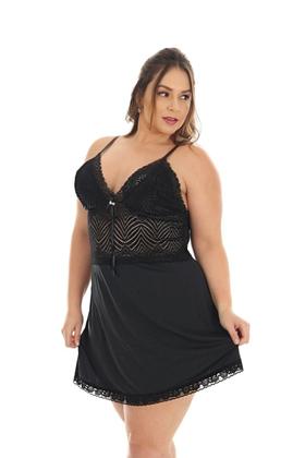 Imagem de Camisola Plus Size Sexy Renda Linha Noite Feminina