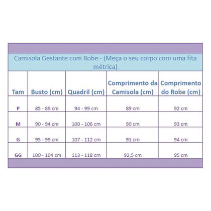Imagem de Camisola Saída Maternidade com Renda e Robe Amamentação