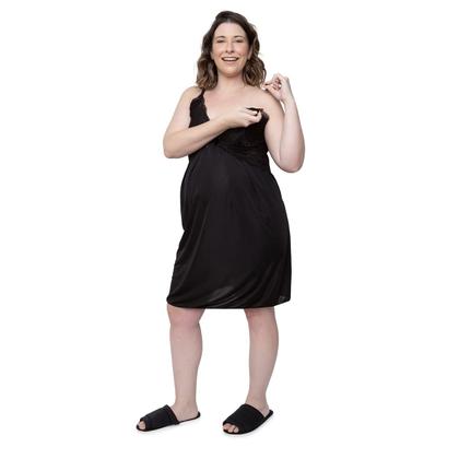 Imagem de Camisola Saída Maternidade com Renda e Robe Amamentação