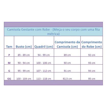 Imagem de Camisola Saída Maternidade com Renda e Robe Amamentação