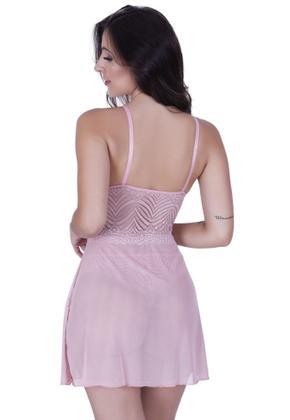 Imagem de Camisola sem Bojo com Calcinha Tule Transparente - c4 CAMISOLA JOANA