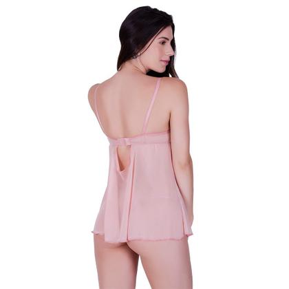 Imagem de Camisola Transparente Sensual Com Bojo e Calcinha - C8474