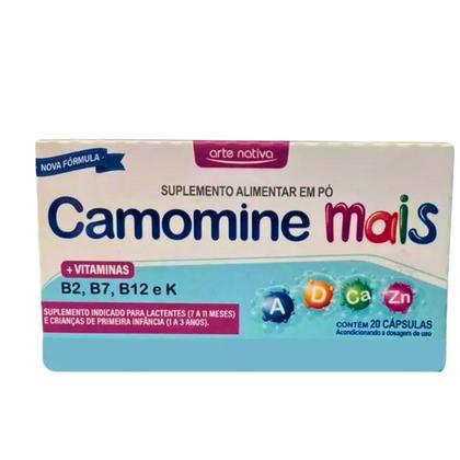 Imagem de Camomine  Mais suplemento de vitamina A, D, Ca, Zn, B2, B7, B12 e K