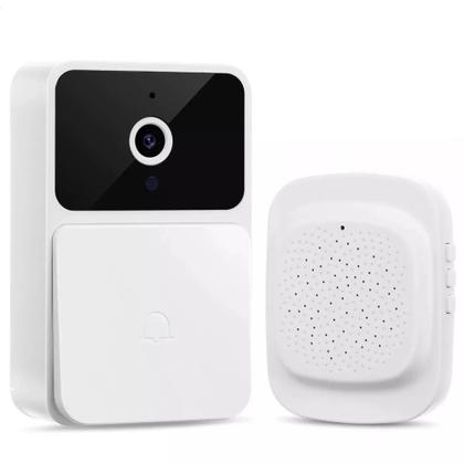 Imagem de Campainha com Câmera e Áudio Interfone Inteligente Sem Fio Videochamada em Tempo Real