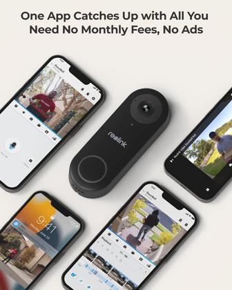 Imagem de Campainha de vídeo: câmera IP REOLINK 2K ao ar livre com Chime V2