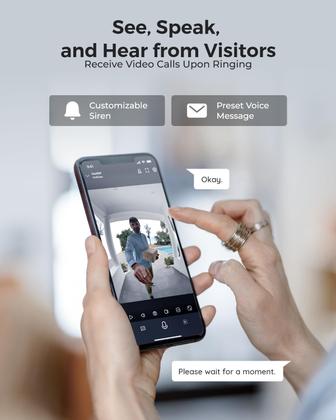 Imagem de Campainha de vídeo REOLINK 2K WiFi com carrilhão, à prova d'água