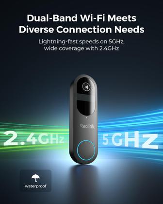 Imagem de Campainha de vídeo REOLINK + Home Hub 2K com bateria Wi-Fi/com fio