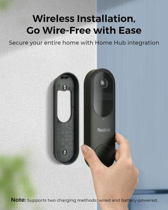 Imagem de Campainha de vídeo REOLINK + Home Hub 2K com bateria Wi-Fi/com fio