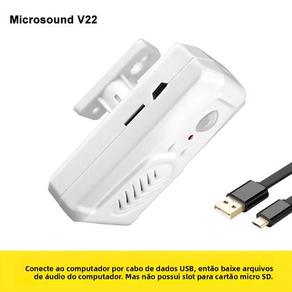 Imagem de Campainha Infravermelha Sem Fio Com Sensor De Movimento PIR, MP3 Descarregável E Cabo USB Para Lojas