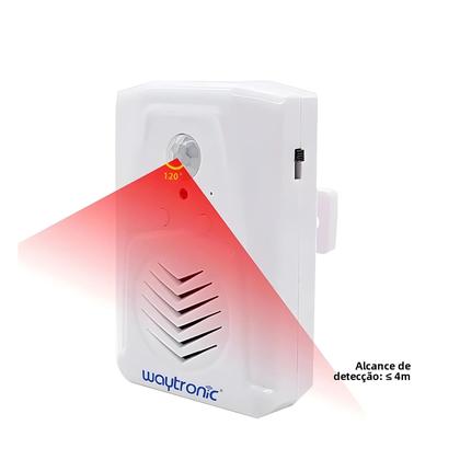 Imagem de Campainha Infravermelha Sem Fio Com Sensor De Movimento PIR, MP3 Descarregável E Cabo USB Para Lojas