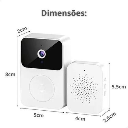 Imagem de Campainha Inteligente com Câmera Sem Fio à Prova D'água e Áudio Wi-Fi: Proteja seu Lar com Inteligência