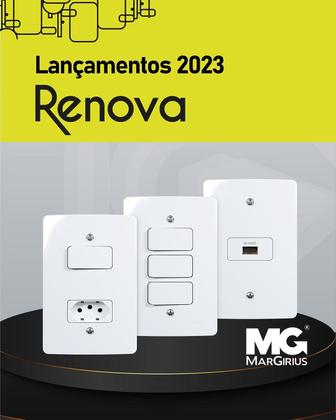 Imagem de Campainha Pulsador + Interruptor Simples 6A 250V 4X2 Renova