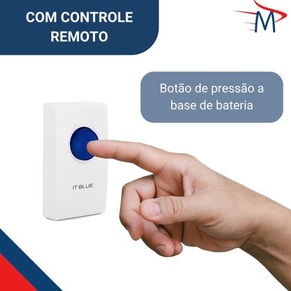 Imagem de Campainha Sem Fio 50 metros Com Placa Sinalizadora 32 toques
