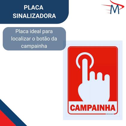 Imagem de Campainha Sem Fio 50 metros Com Placa Sinalizadora 32 toques
