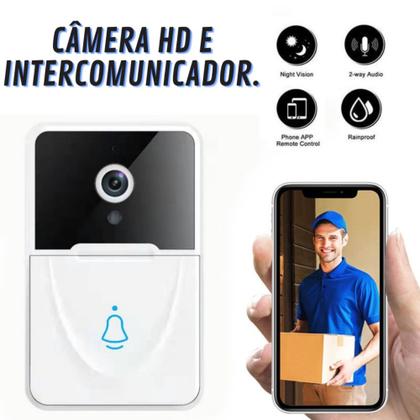 Imagem de Campainha sem fio com visao noturna Camera Wifi vídeo porteiro Inteligente Comunicação bi-direcional