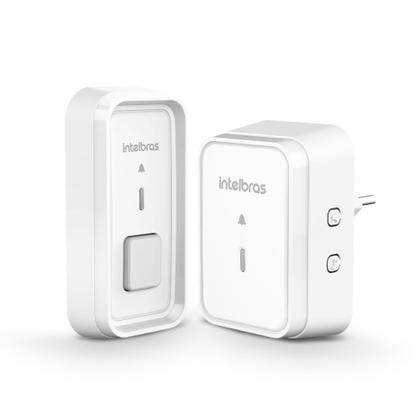 Imagem de Campainha Sem Fio Intelbras CIB 101 Bateria até 5 Anos Alcance 100m Plug & Play - Branco
