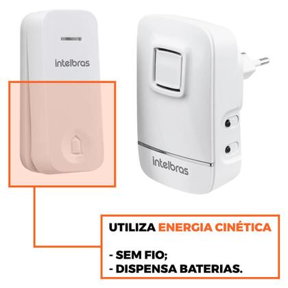 Imagem de Campainha Sem Fio Intelbras CIK 200 Branca  Energia Cinética